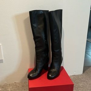 Via Spiga, SoHo Knee High Boot. Black leather.